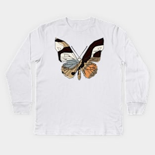 geometric butterfly Kids Long Sleeve T-Shirt